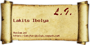 Lakits Ibolya névjegykártya